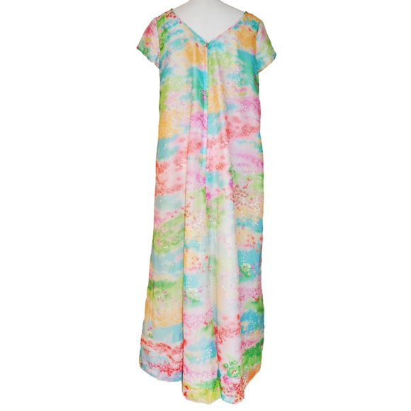 Vintage 1960s Psychedelic Hawaiian Muumuu/Mumu Made in Hawaii by Andrade - Picture 2 of 6